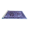 thumbnail image 2 of Ahgly Company Machine Washable Indoor Square Persian Blue Traditional Area Rugs, 8' Square, 2 of 4