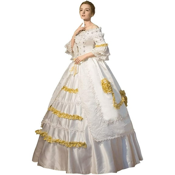 KEMAO Rococo Baroque Marie Antoinette Dresses 18th Century Renaissance Costumes Historical Period Dress Ball Gown