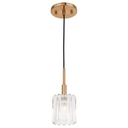 

Woodbridge Lighting Candice Cylinder Metal Mini-Pendant in Brass