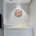 thumbnail image 5 of Yayeee Wall Clock Battery Operated 9.5" Silent Quartz Non-Ticking for Living Room Decor, Light Pink Gingerbread Houses, 5 of 8