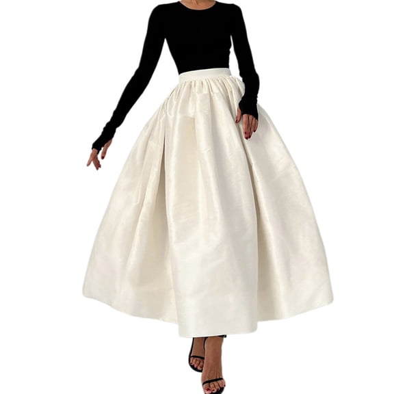 Satin Long Sleeve Prom Dress with Pockets - Elegant Evening Party Gowns for Women Yellow S