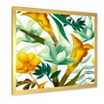 thumbnail image 2 of Designart 'Yellow Flowers and Tropical Foliage III' Modern Framed Art Print, 2 of 4