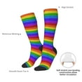 thumbnail image 6 of Cauagu Colorful Glitter Rainbow Print Women's Men's Ankle Socks 1-pack Casual Athletic Socks for Unisex Adult Moisture-Wicking Socks for Daily Wear/Running/Sport, 6 of 8
