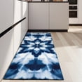 thumbnail image 4 of Blue White Tie Dye Mandala Pattern Kitchen Rug Mat,Kitchen Runner Rugs Non Skid Washable,Decorative Kitchen Floor Mats for Kitchen,Sink,Laundry,17"X47", 4 of 5