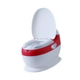 thumbnail image 3 of Inodoro de entrenamiento para niños pequeños, compacto, fácil de limpiar, con cojín suave de PVC Rojo, 3 of 9