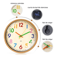 thumbnail image 4 of Reloj De Pared Para Niños, Reloj De Pared Moderno Lab.G, Multicolor, 4 of 5