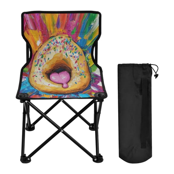 BZSMCE Camping Chairs Modern Heartfelt Indulgence Pattern Folding chair