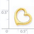 thumbnail image 3 of Primal Gold 14 Karat Yellow Gold 3-D Heart Chain Slide, 3 of 7