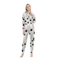 thumbnail image 6 of SDNall Halloween Pajamas Family Woman Halloween Fashion Cute Ghost Print Plush Long Sleeved Jumpsuit Family Parent-Child Wear Mom, 6 of 8