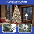 thumbnail image 6 of ModFusion 9ft Pre-Lit Flocked Natural Drooping Pampas Christmas Tree with 54 Feathers, Holiday Decoration Christmas Tree with 959 PE Branch Tips and 900 Lights, Green, 6 of 9