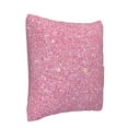 thumbnail image 2 of Bingfone Glitter Pink Linen Throw Pillow Covers Cushion Case Pocket Button Vintage Farmhouse Pillowcase for Sofa Couch Bed 16"x16", 2 of 9