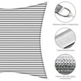thumbnail image 4 of Yescom 12x12FT 97% UV Block Square Sun Shade Sail Outdoor Patio Pool Garden Yard Lawn Carport Net Awning Gray+White, 4 of 12