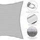 thumbnail image 4 of Yescom 12x12FT 97% UV Block Square Sun Shade Sail Outdoor Patio Pool Garden Yard Lawn Carport Net Awning Gray+White, 4 of 11