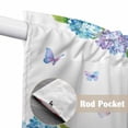 thumbnail image 4 of Blue Hydrangea Swag Valances for Windows, Kitchen Window Curtains Over Sink, Farmhouse Butterfly Spring Floral Window Treatment Curtains for Living Room/Bedroom Curtains 2 Panel Sets 36"x45", 4 of 8