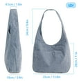 thumbnail image 2 of Deago Women Corduroy Tote Bag Hobo HandBags Large Capacity Casual Shoulder Bag with Inner Pockets (Gray), 2 of 9