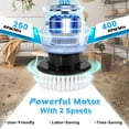 thumbnail image 6 of Electric Spin Scrubber Cordless, 9 Replaceable Heads for Shower Tile Grout, Waterproof Power Scrubber Brush with Extension Handle, Dual-Speed Bathroom Kitchen Floor Cleaner, 6 of 10