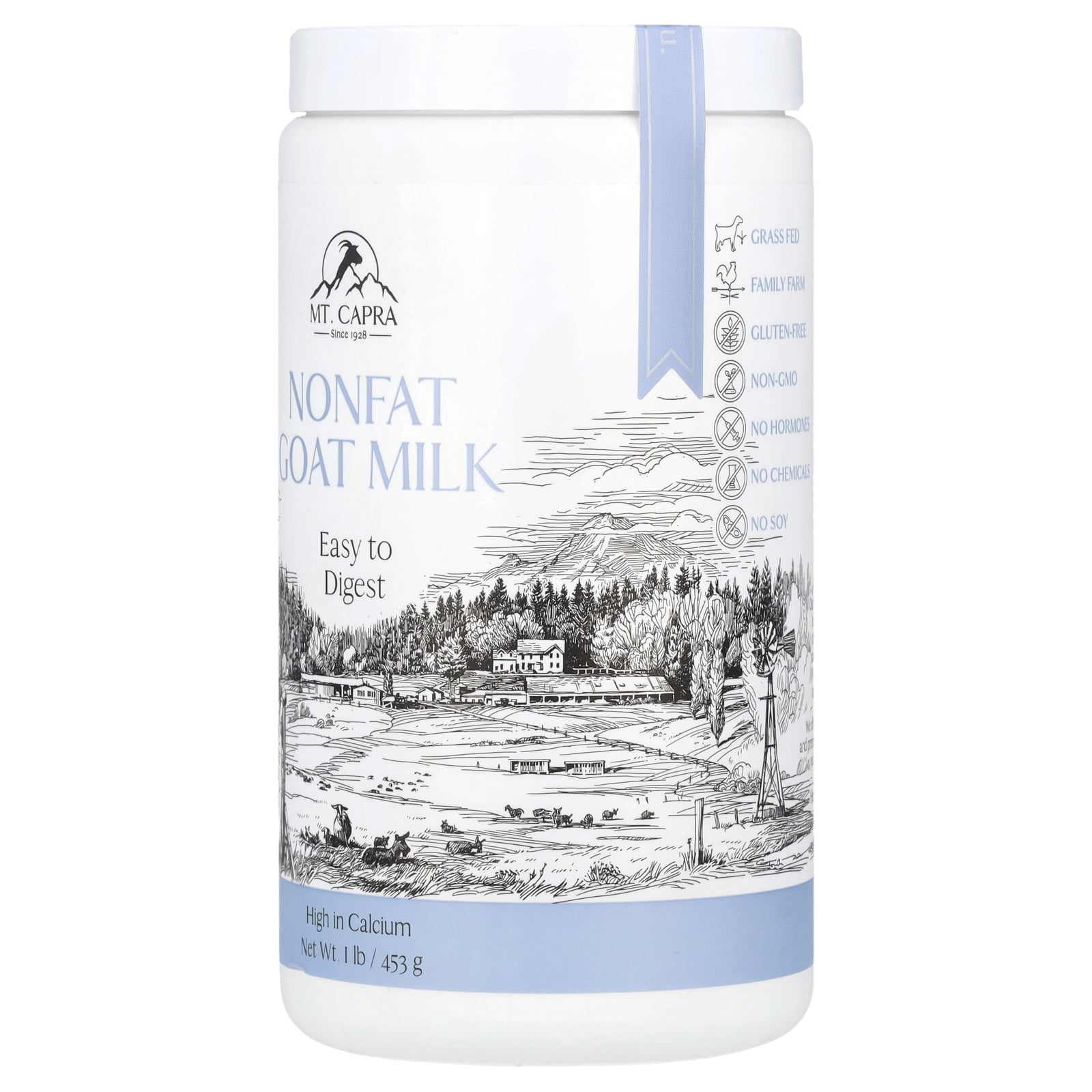 Mt. Capra Nonfat Goat Milk, 1 lb (453 g)