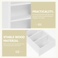thumbnail image 3 of WASHWEPE Wooden Miniature Bookshelf Model White Storage Shelf 1Pack, 3 of 5