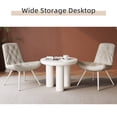 thumbnail image 3 of Guyii Round Coffee Table Set, 27.55" End Side Table with 2 Chairs, Circular Table for Living Room, Balcony, White, 3 of 8