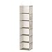 thumbnail image 3 of YOUDENOVA Hanging Closet Organizer, 6-Shelf Closet Hanging Storage with Side Pockets, Beige, 3 of 4