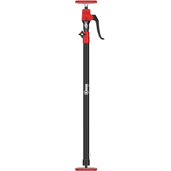 XINQIAO Cabinet Jacks for Install Cabinets, Heavy Duty Stainless Steel with 154 lb, Adjustable Support Pole from 49.2 in to 114.2 in, Red, 1 Pc