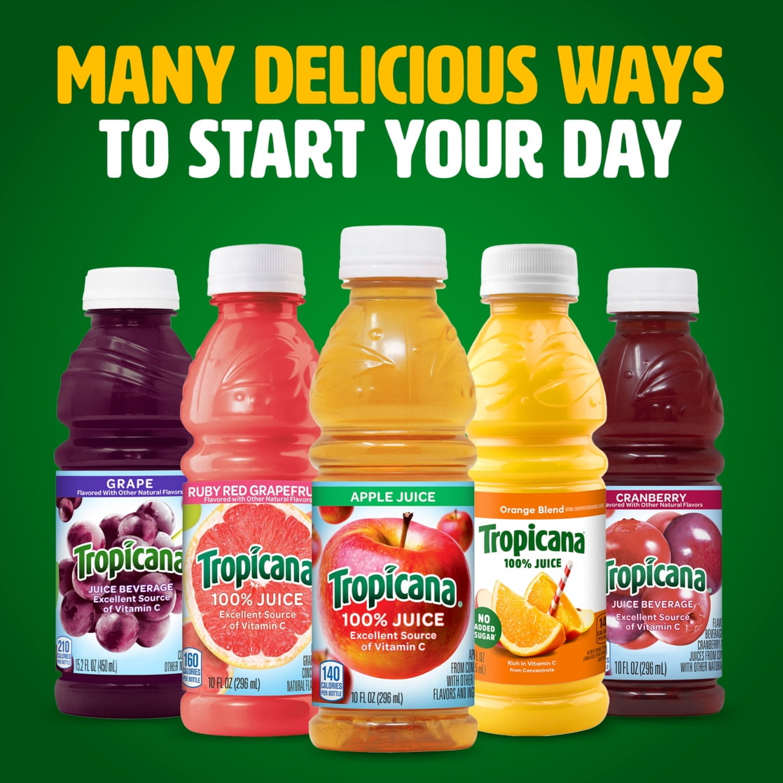 Tropicana 100% Apple Juice, 10 fl oz Bottles (24 Pack)