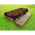 thumbnail image 1 of Mandala Outdoor Tablecloth, Circular Mandala Design Eastern Old Fashioned Nature Inspired Traditional, Decorative Washable Fabric Picnic Table Cloth, 58 X 84 Inches,Purple Earth Yellow, by Ambesonne, 1 of 2