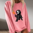 thumbnail image 2 of Futezty Womens Halloween Sweatshirts Graphic Crewneck Tops Casual Sweater Fashion Pullover, 2 of 4