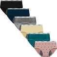 thumbnail image 4 of Teen Girls Underwear Leak-Proof Organic Cotton Protective Briefs 6-Pack, 4 of 4