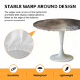 thumbnail image 6 of Brown Black Abstract Painting Elastic Fitted Round Table Cover White Modern Art Waterproof Outdoor Tablecloth for Holiday Party, Picnic, Patio & Dining Fits Tables Up to 55"-60", 6 of 8