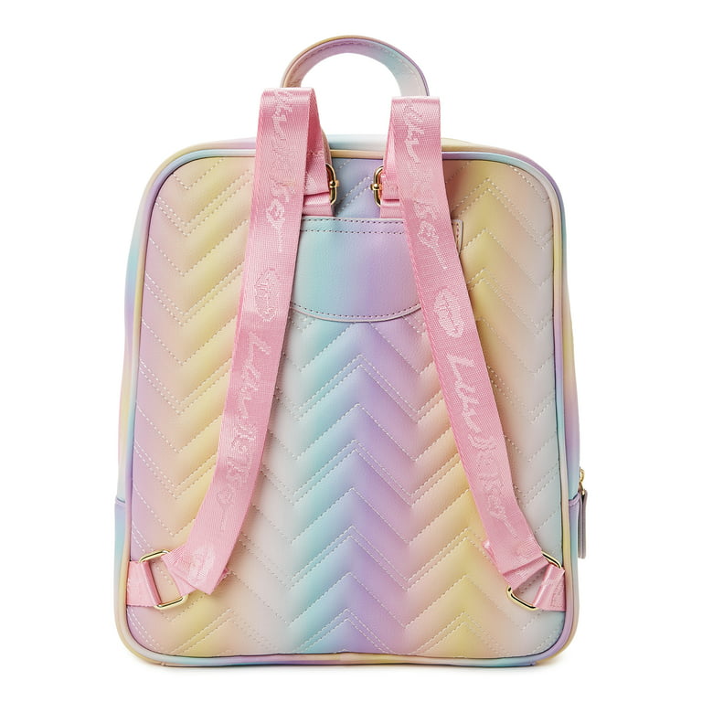 Victoria's Secret Pink RAINBOW Backpack Campus Bookbag School Bag Pockets  Zip
