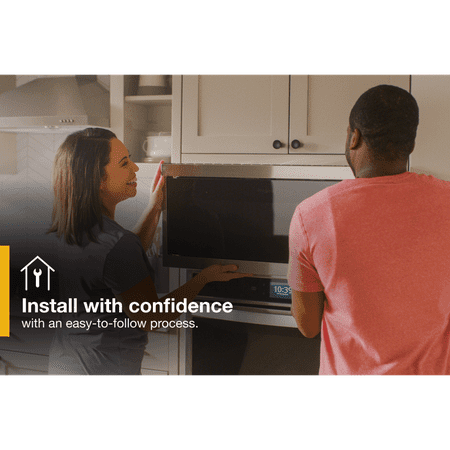 Whirlpool - 1.1 Cu. Ft. Built-In Microwave with Slim Trim Kit - Stainless steel