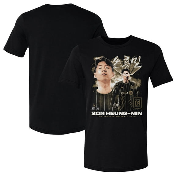Men's 500 Level Son Heung-Min Black LAFC Player Vintage Graphic T-Shirt