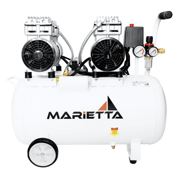 Compresor de Aire Marietta 2HP 50L Silencioso Libre de Aceite