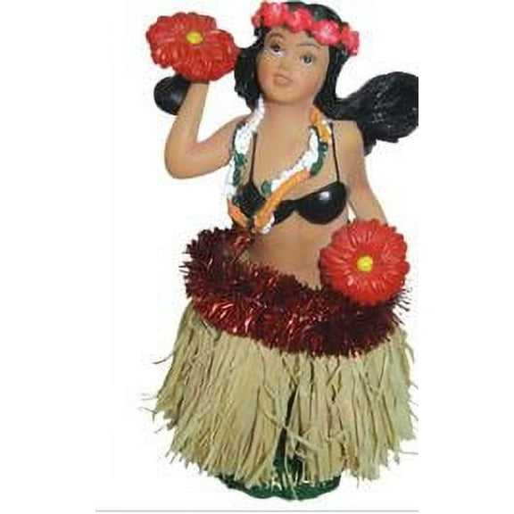 Souv Dashboard Doll Hula Lady W/u'li U'li 4"