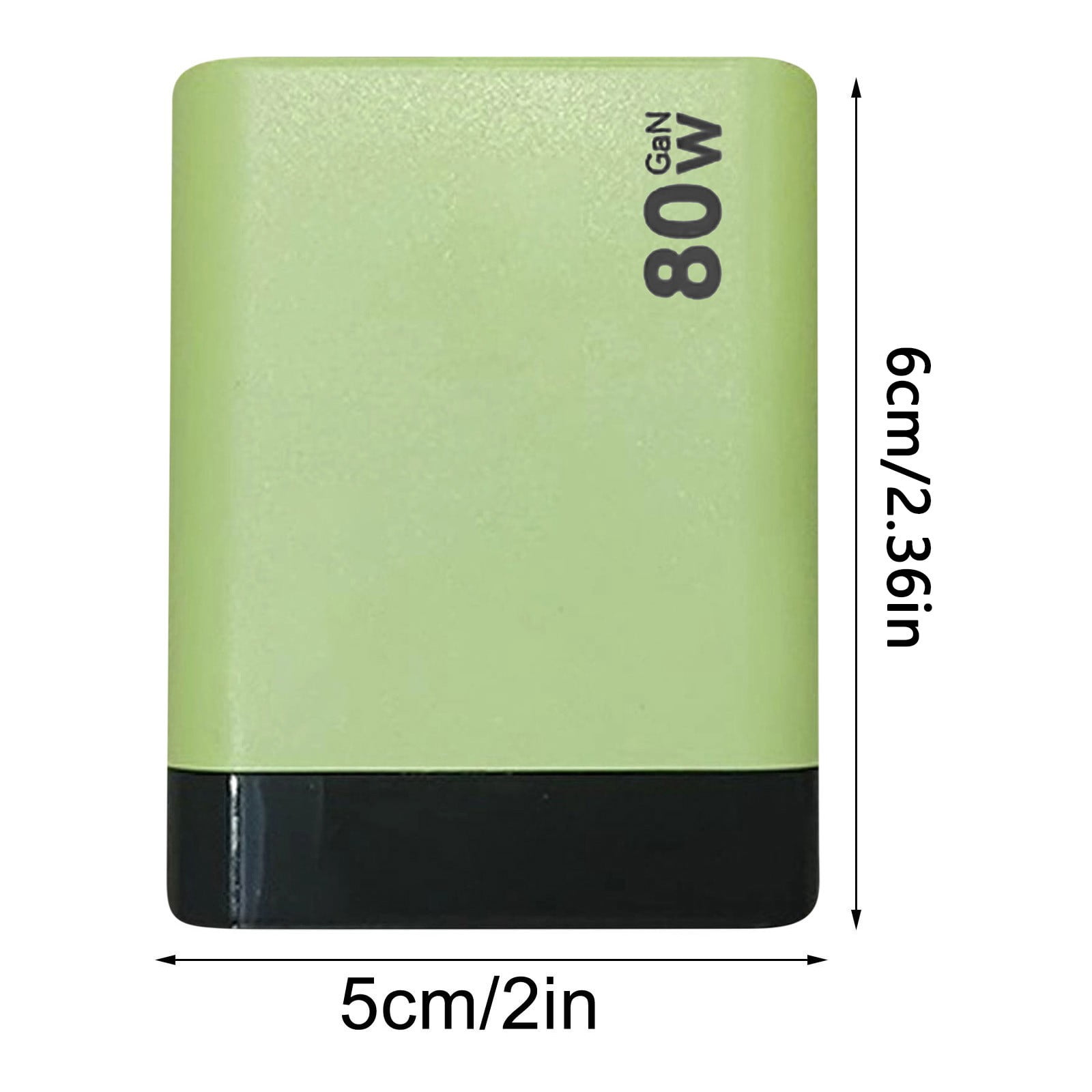 JoyHoop 80W Retractable Wall Charger with Built-in USB-C Cable, 3-in-1 Fast Charging for Laptops and Phones, Green