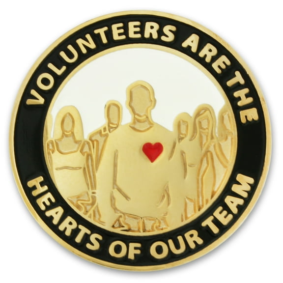 PinMart's Volunteers Are Hearts of the Team Enamel Lapel Pin
