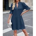 thumbnail image 5 of ZANKLEY Dress for Women V Neck Short Sleeves Casual Flowy Summer Beach Vacation Shifts, 5 of 13