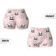 thumbnail image 6 of Yiaed Cute Cartoon Panda Print Women's Athletic Shorts Running Shorts Sporty Short High Waisted Elastic Workout Shorts for Yoga Gym Running & Sports -Large, 6 of 8
