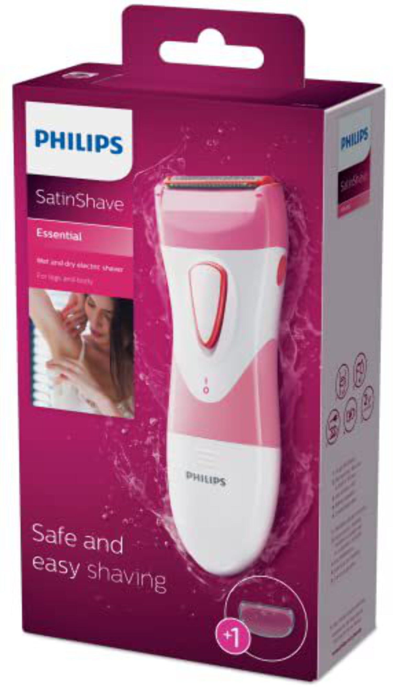 Philips SatinShave Essential Women's Electric Shaver for Legs, Cordless Wet and Dry Use (HP6306) - image 2 of 7