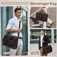 thumbnail image 3 of 16 Inch Leather Laptop Bag for Men Messenger Bag Work Computer Briefcase Vintage Satchel Shoulder Bag for Business Travel Office, 3 of 6
