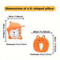 thumbnail image 3 of Kids Travel Pillow - 2-in-1 Deformable Kids Neck Pillow for Traveling, Soft U-Shaped Pillow with Adorable Animal Design, Comfy Sleep and Play, Ideal for Airplanes Travel - QQ Orange Fox, 3 of 7