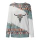 thumbnail image 4 of Camiseta de manga larga con cuello redondo para mujer a la moda, blusa holgada con estampado de otoño, sudadera Fridja FKASFK1741, 4 of 8