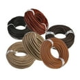 thumbnail image 4 of Woven Leather Cord for Braided Leather Bracelets Jewelry Making Handicraft - 1m Light Brown, 4 of 8