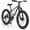 Black+Gray Blue, variant on 24 inch Fat Tire Mountain Bike, Outdoor Cycling Bike with 7-Speed for Boys Girls, High Carbon Steel Frame, Dual Disc Brake, Wide Tires, Suspension Fork, Anti-Slip Bikes, Blue