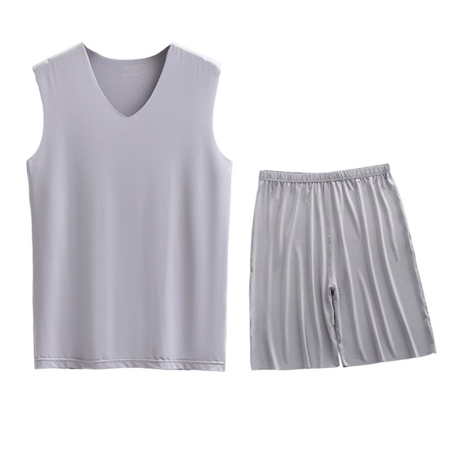 Conjunto Deportivo de los Hombres, Moda Casual de Color Sólido Cuello en V sin Mangas de Elasticidad Superior para el Desgaste Al Aire Libre, Traje Atlético de Humedad