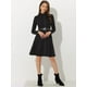 thumbnail image 3 of Vestido de Gamuza Allegra K Cuello Alto Negro XL, 3 of 6