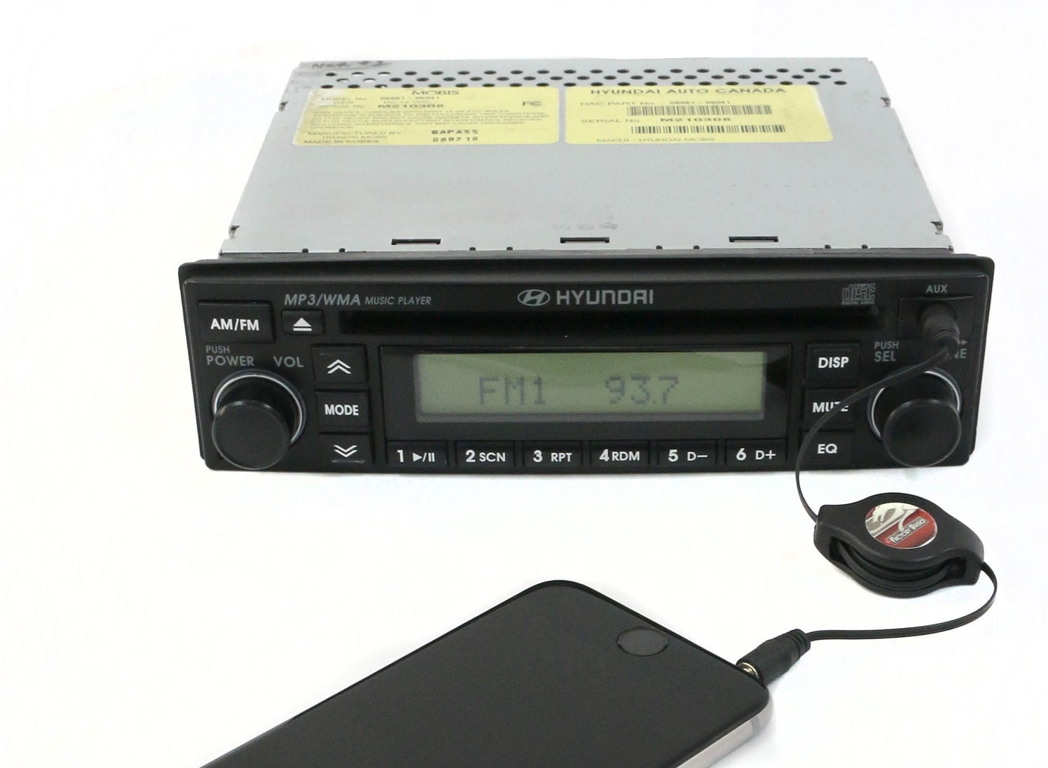 96100-1E485CA 2007-2011 Hyundai Accent Single Disc CD Player Radio Receiver P/N