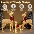 thumbnail image 6 of Zimtown 4FT Christmas Reindeer Set Lighted Outdoor Yard Decoration LED Lights - Gold, 6 of 6
