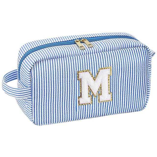 LCXmlly Large Capacity Cosmetic Case Letter Pattern Makeup Storage Pouch Large Capacity Travel Toiletry Portable